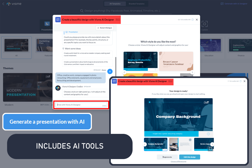 online slideshow maker visme