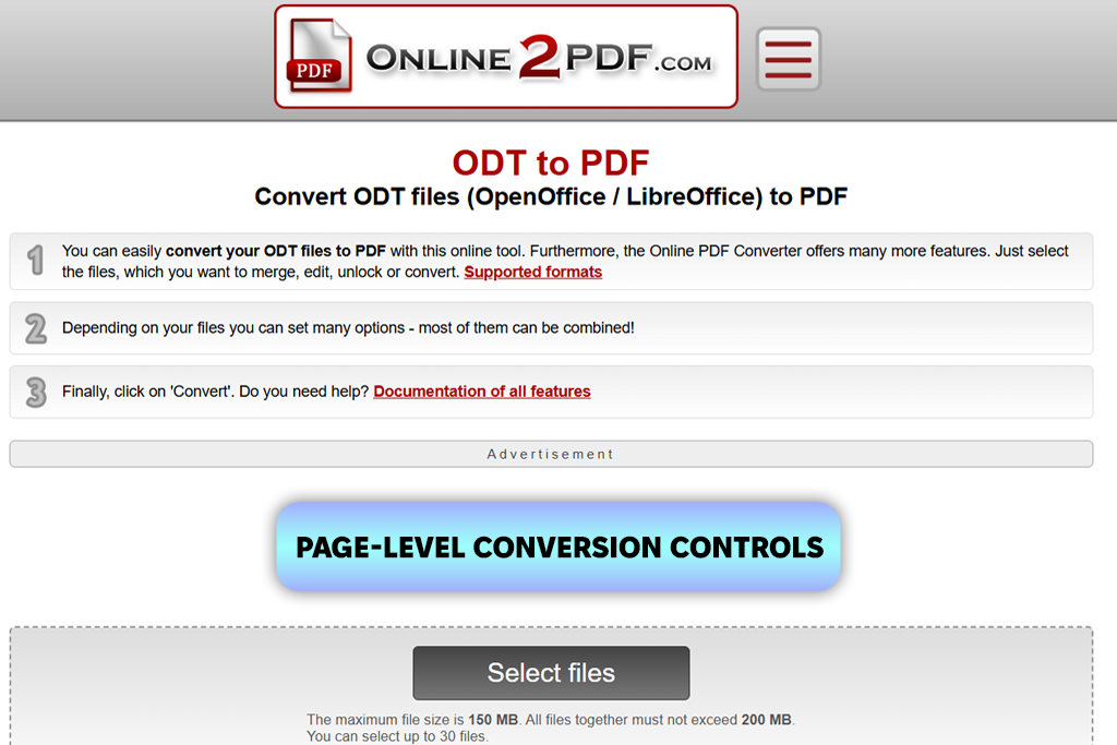 online2pdf odt to pdf converter