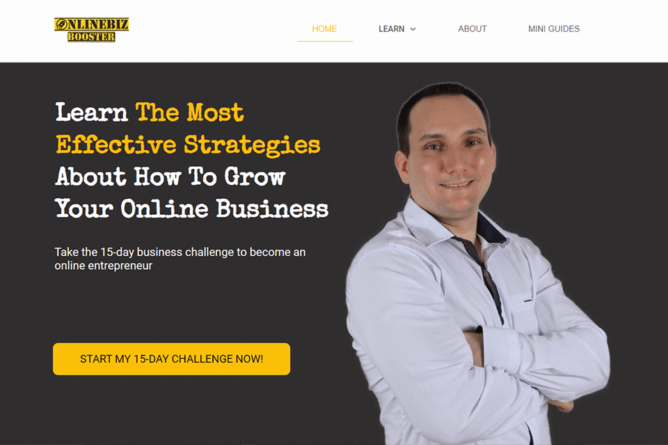 onlinebizbooster interface