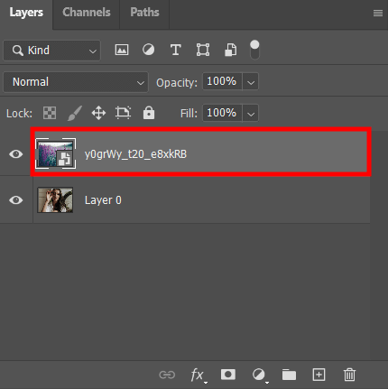 open both images to blend layers in photoshop