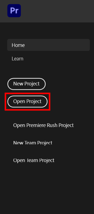 open your project in premiere pro to upload youtube videos