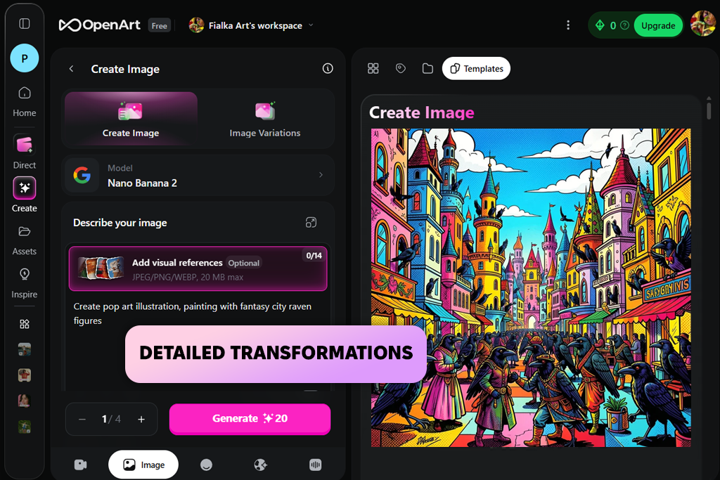 openart ai pop-art generator