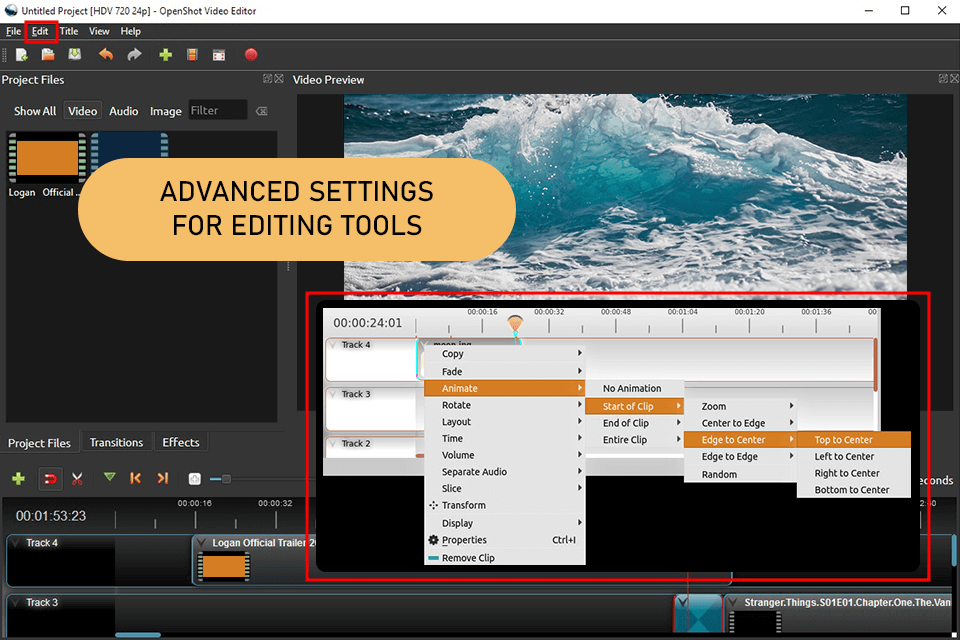 openshot video resizer app