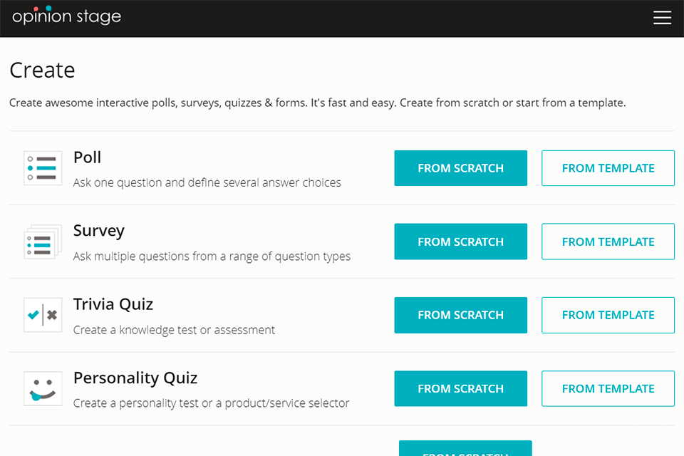 interfaz opinion stage