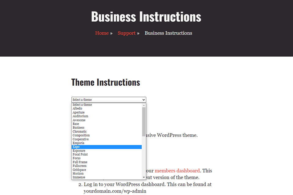 optics free wordpress theme for portfolios