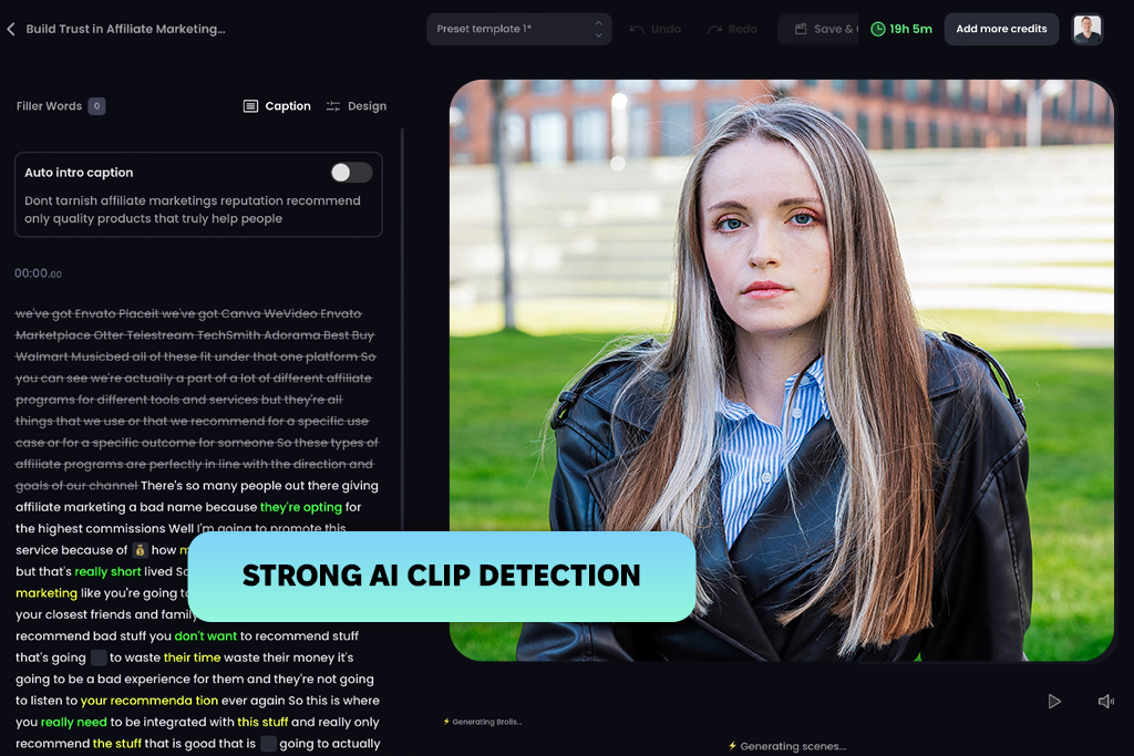 opus clip interface