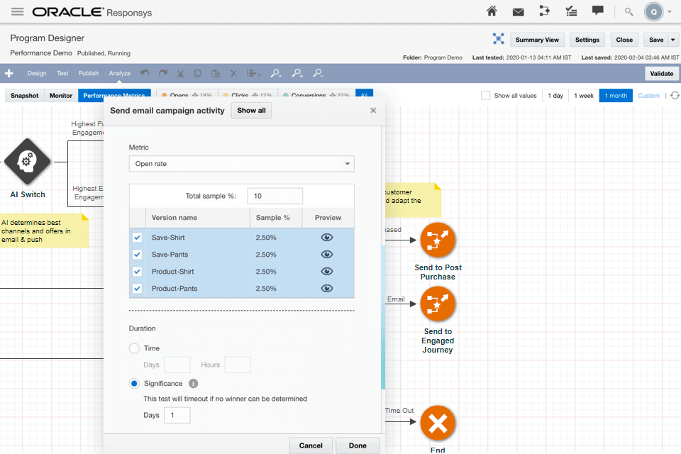oracle cx marketing customer profiling tool interface