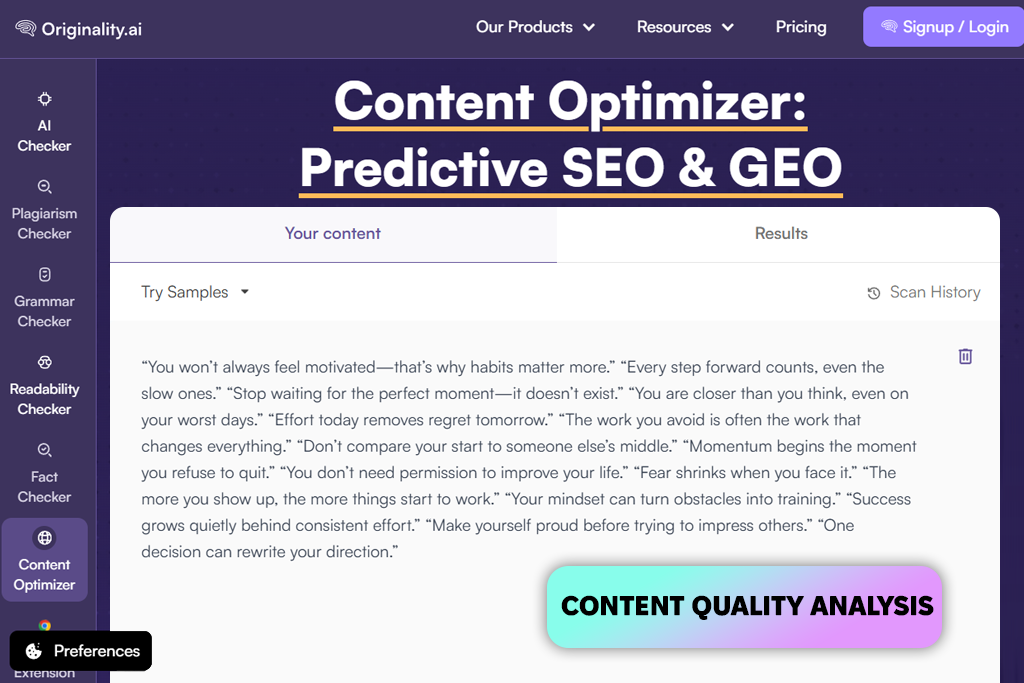 originality ai quote generator