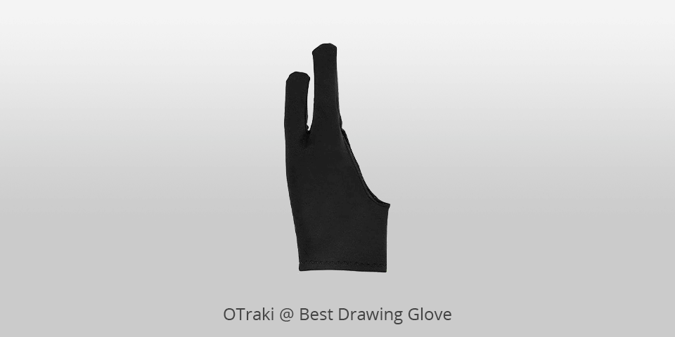 OTraki Artist Glove Anti-fouling Digital Drawing Glove 2 Pack Two