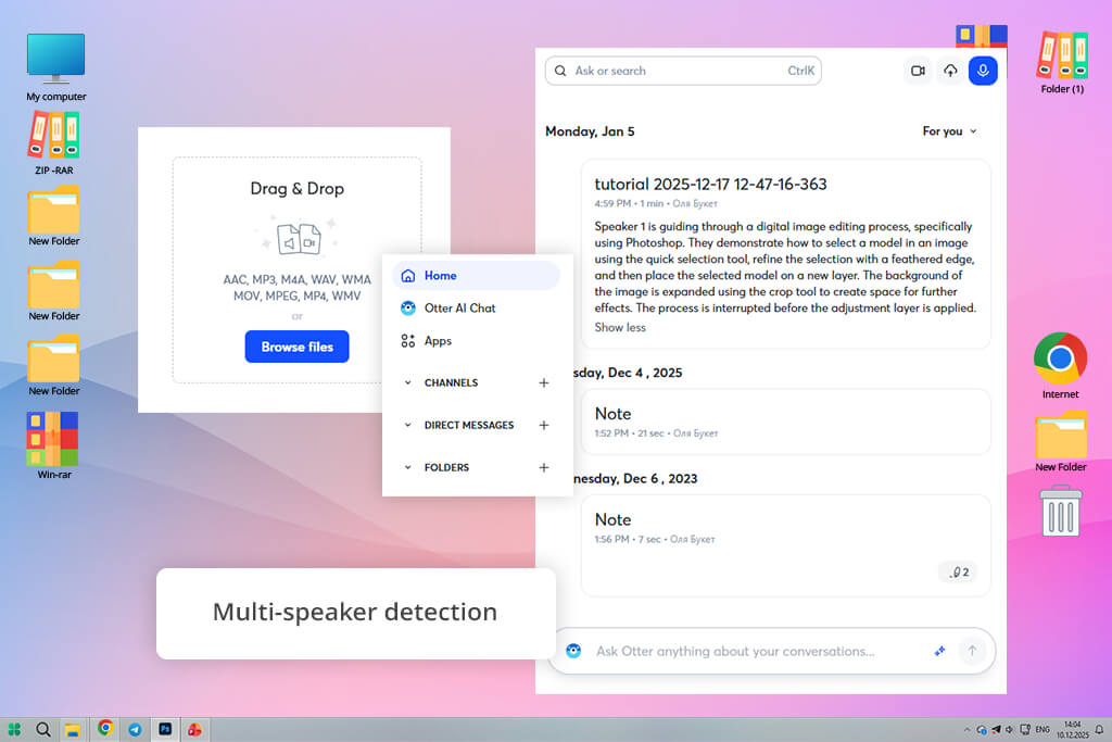 otter free ai video transcriber