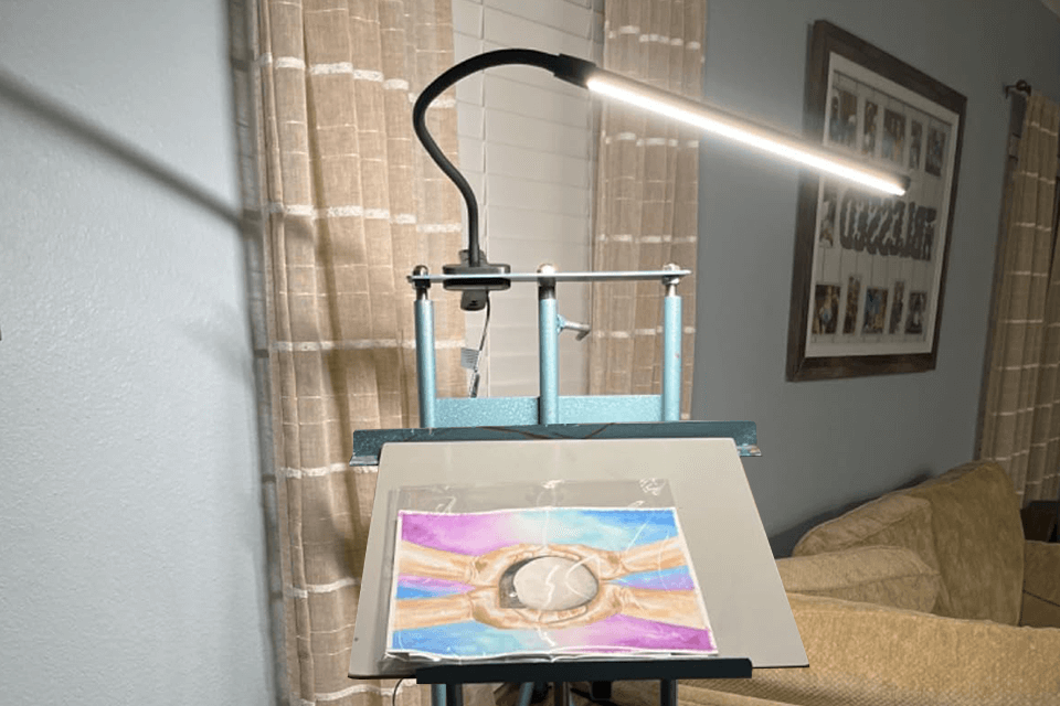 ottlite clip-on led lamp for drawing lifestyle