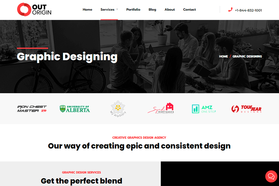 Out Origin Graphic Design Agency Website 