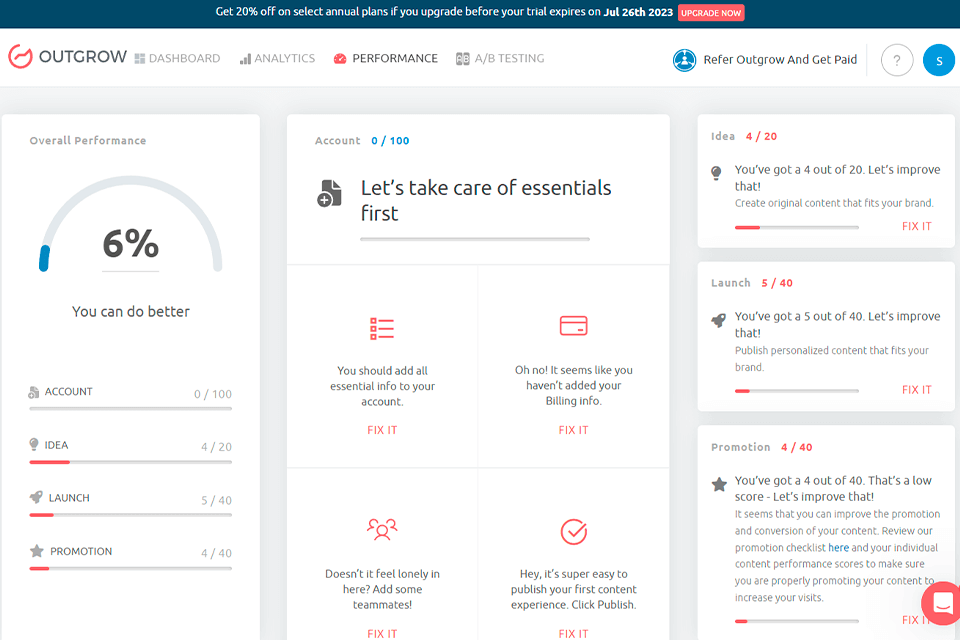 outgrow interactive calculator builder interface