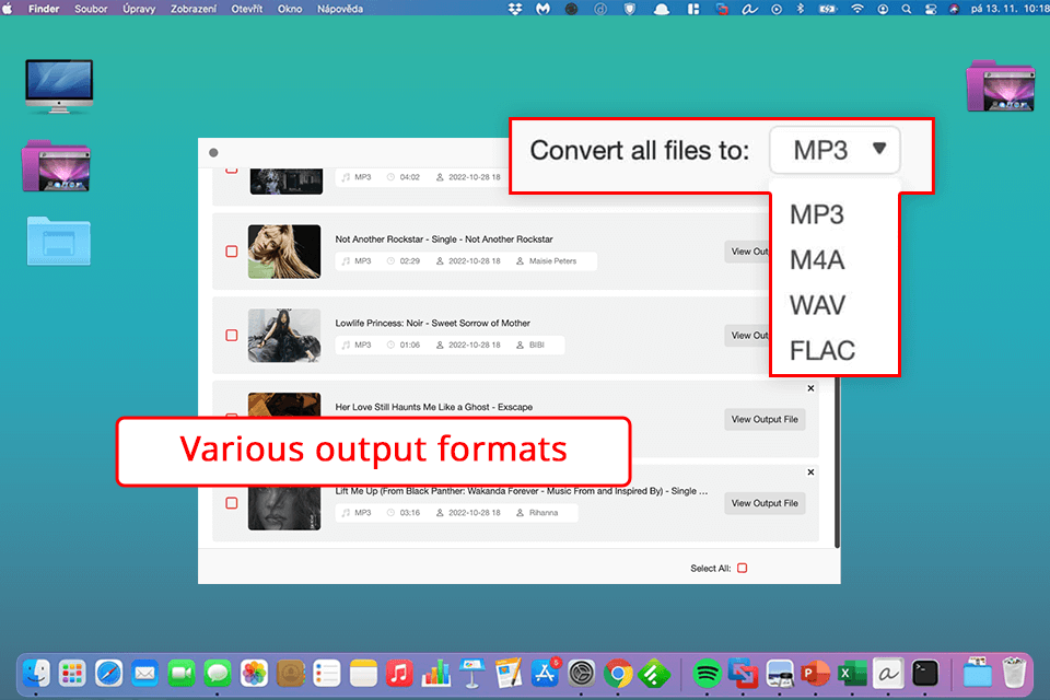 tunesbank output formats