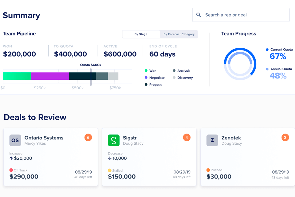 outreach cold email software interface