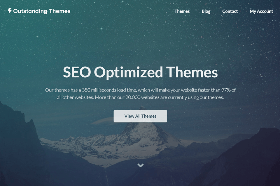 outstanding themes for wordpress interface