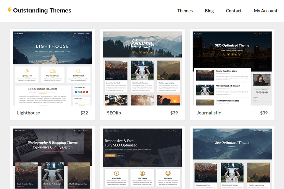 outstanding themes for wordpress