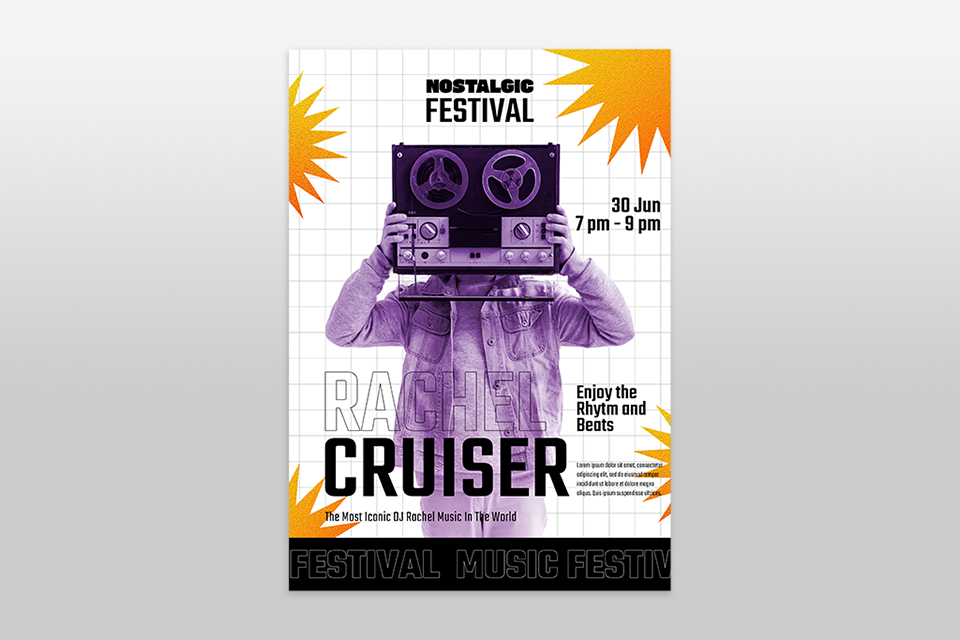 overlayed grids and texture poster ideas