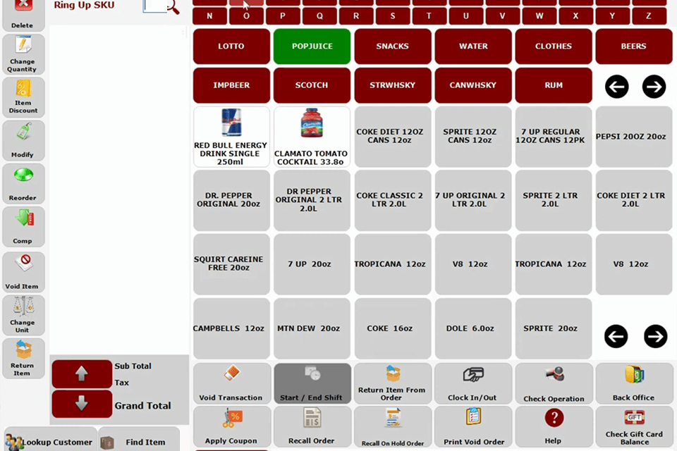 ovvi pos software interface