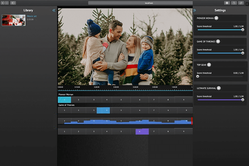 oxagile video content analyses artificial intelligence software interface