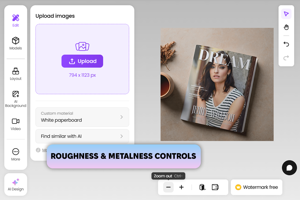 pacdora magazine mockup generator