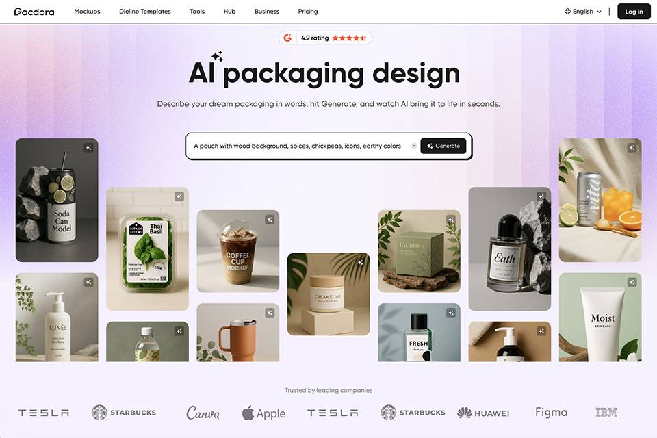 pacdora packaging design software