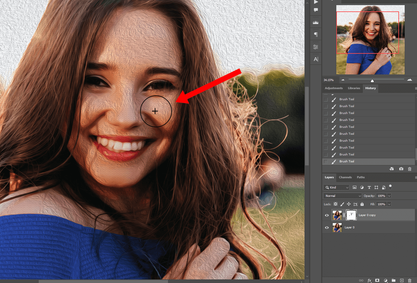painterly effect photoshop brush