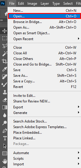 painterly effect photoshop open photo