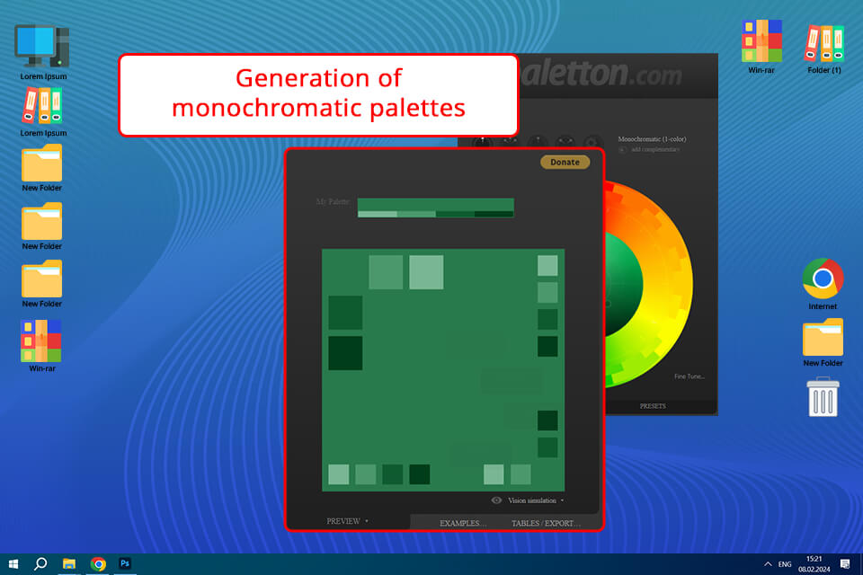 paletton color palette tester