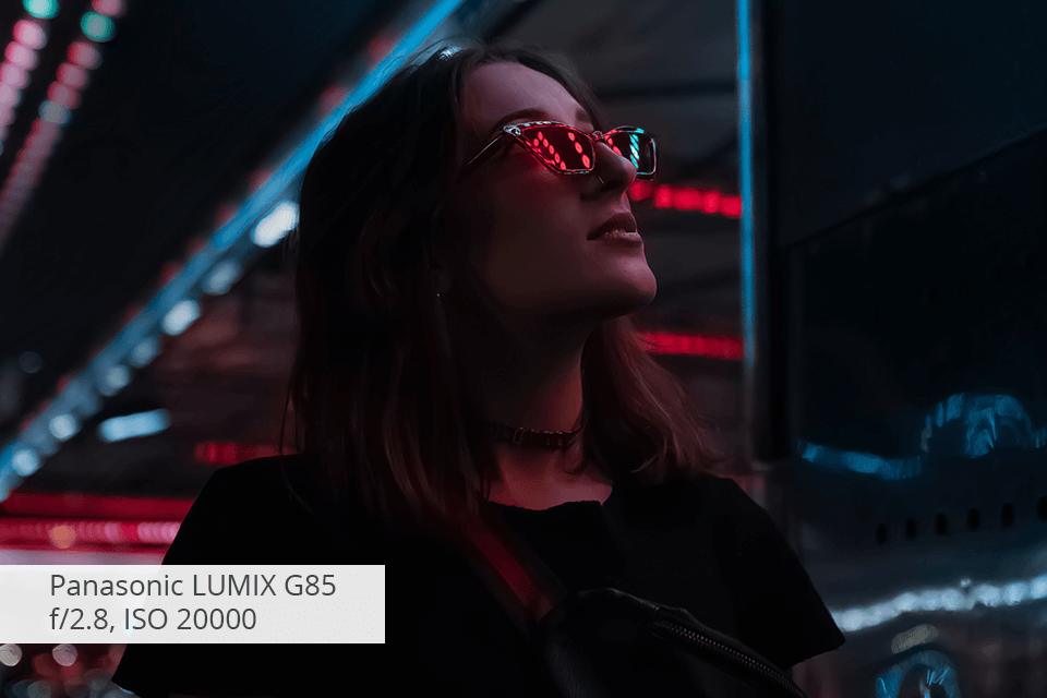 panasonic lumix g85 low light professional video camera