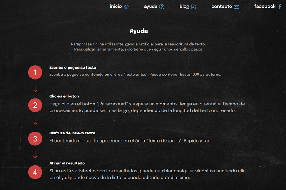 paraphrase online herramienta resultados rápidos