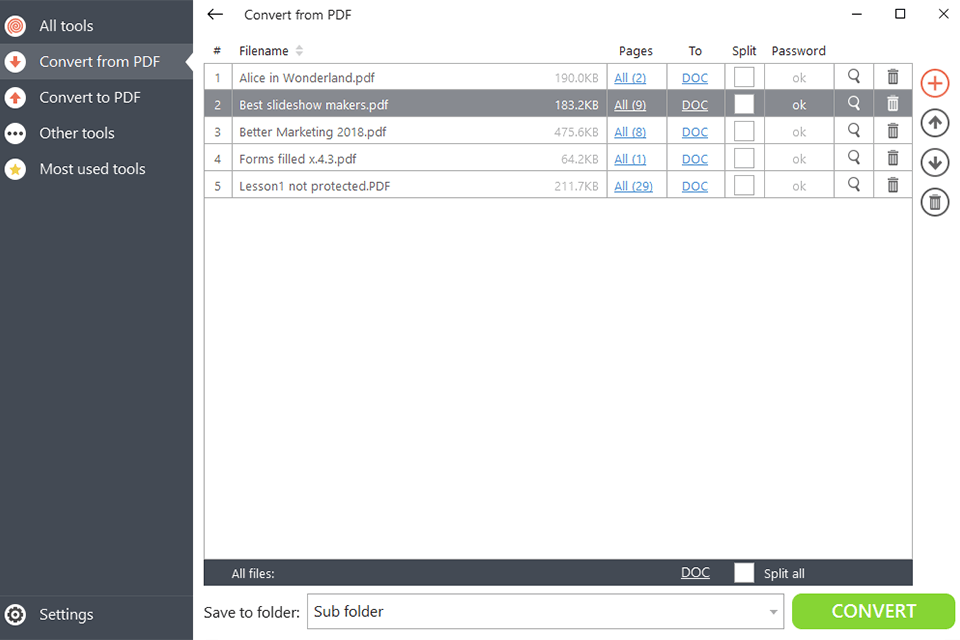 pdf candy kostenlose pdf-editor-schnittstelle