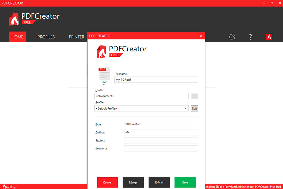 pdf creator locker tool for windows interface