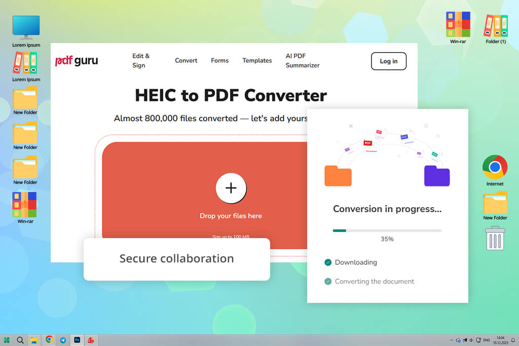 pdf guru software interface