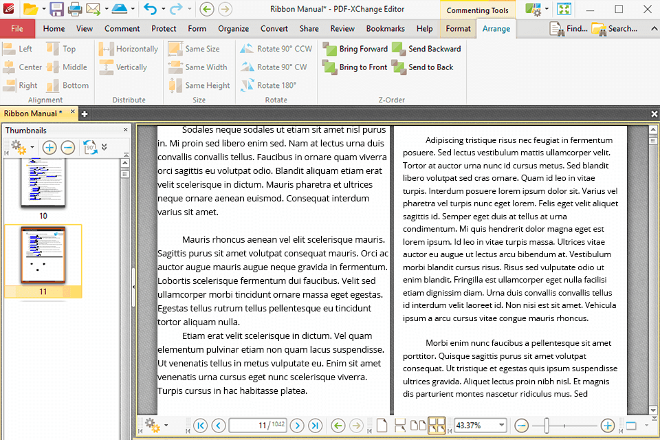 واجهة محرر pdf x-change