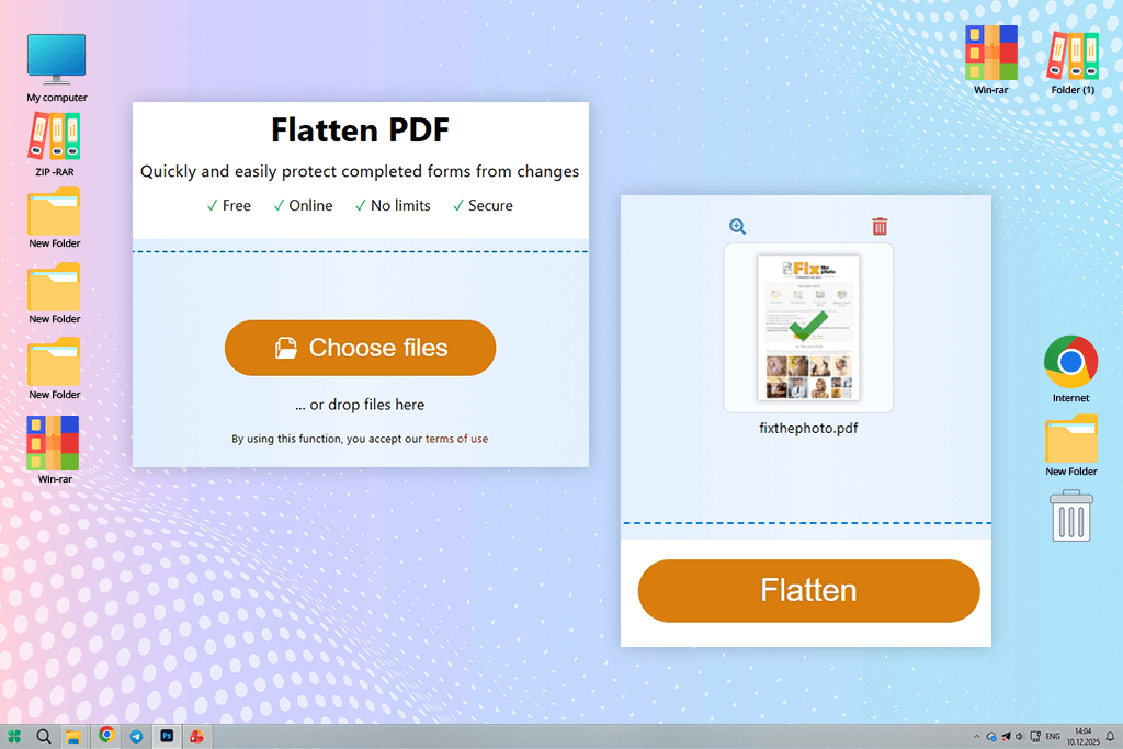 pdf24 pdf flattening tool