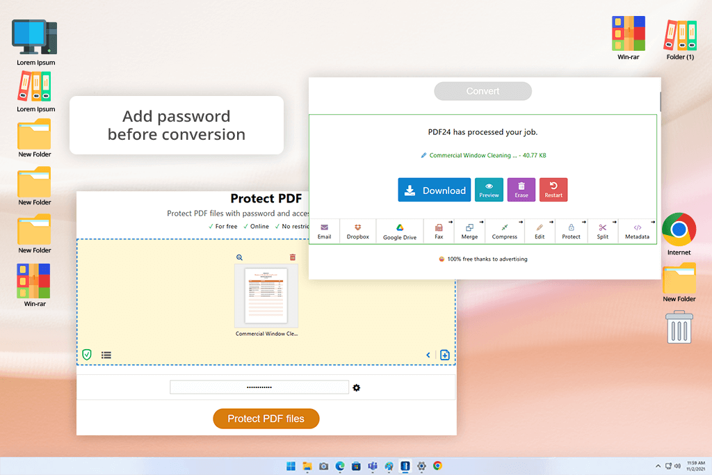 pdf24tools excel to pdf converter