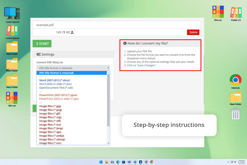 pdf2go convert pdf to pdfa
