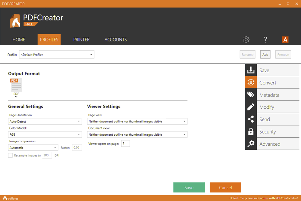 pdfcreator interface