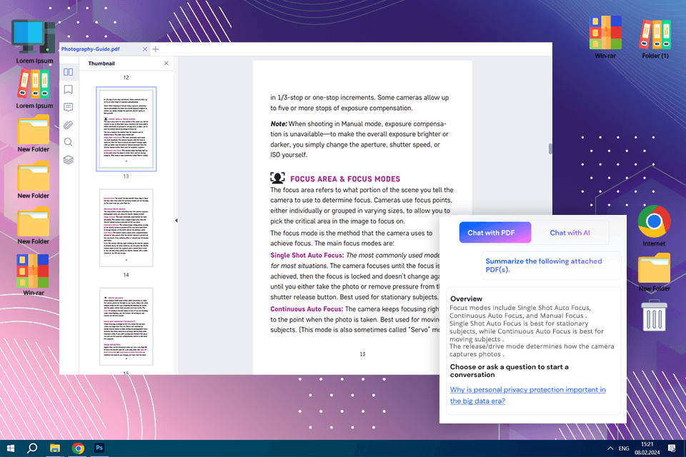 pdfelement ai tool for summarizing pdf