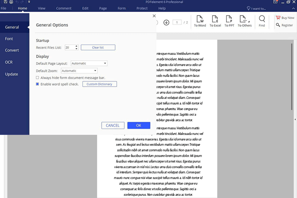 pdfelementkostenlose pdf-editor-schnittstelle