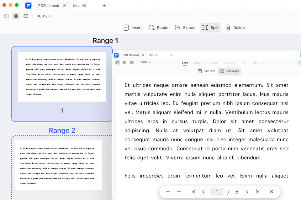 pdfelement pdf organizer interface
