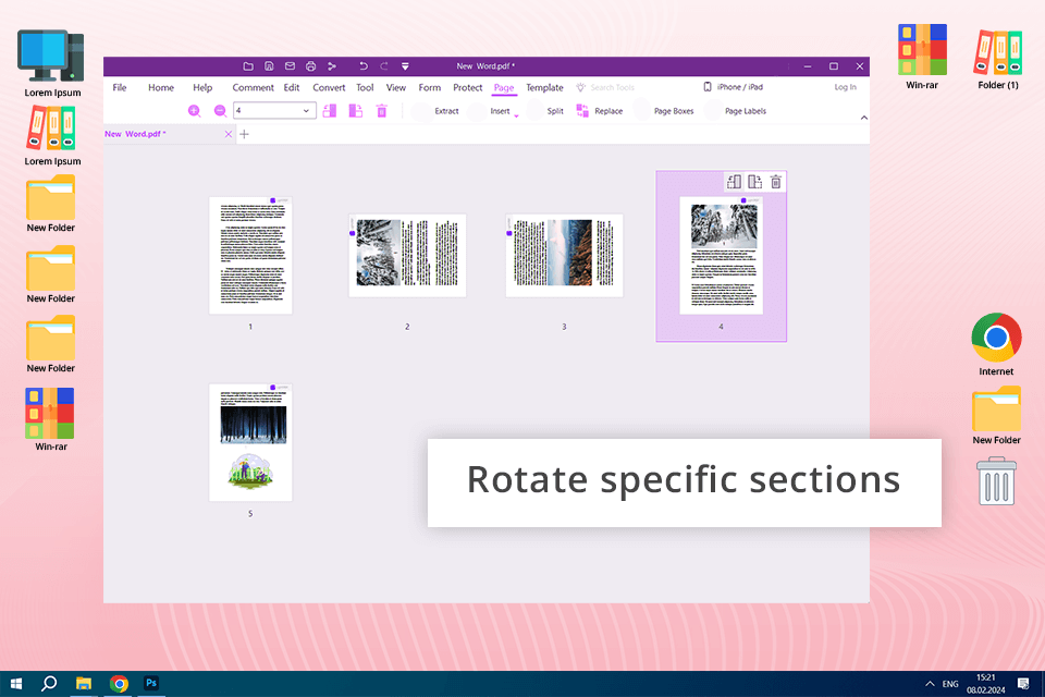 pdfelement pdf rotator interface