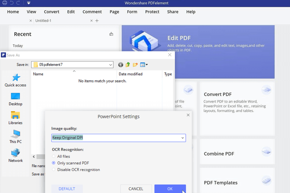 pdfelement powerpoint لواجهة pdf converter