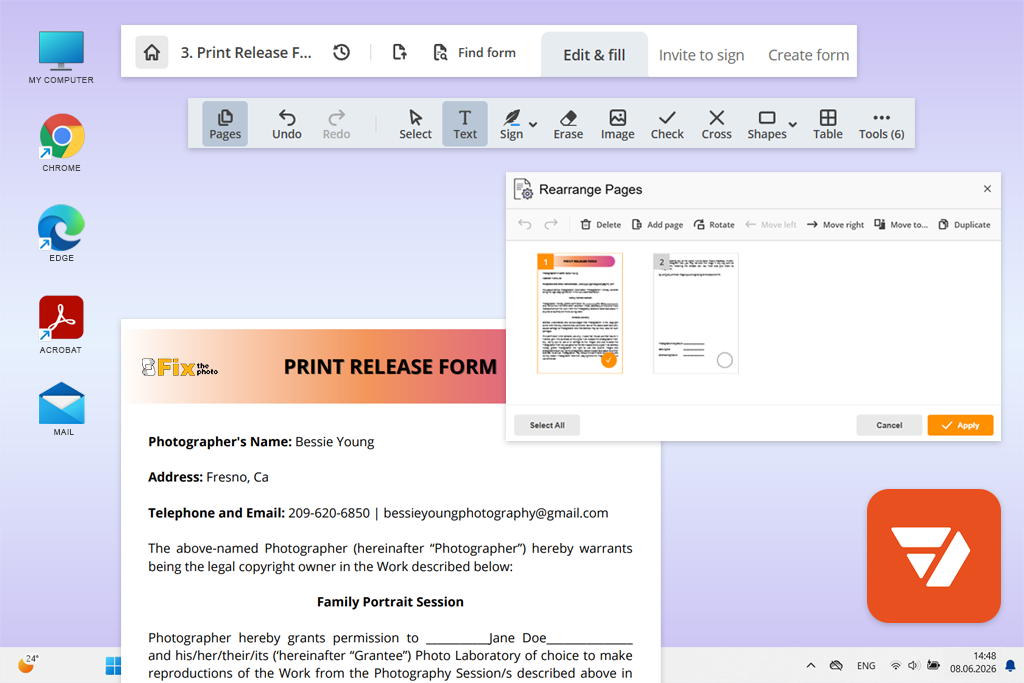 pdffiller pdf page numbering editor