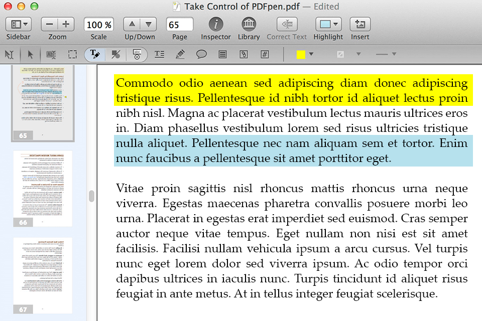pdfpenpro éditeurs de pdf pour l'interface mac