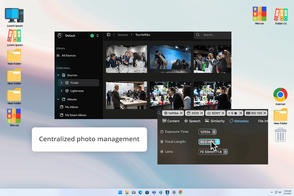 peakto by cyme photo organizing software interface