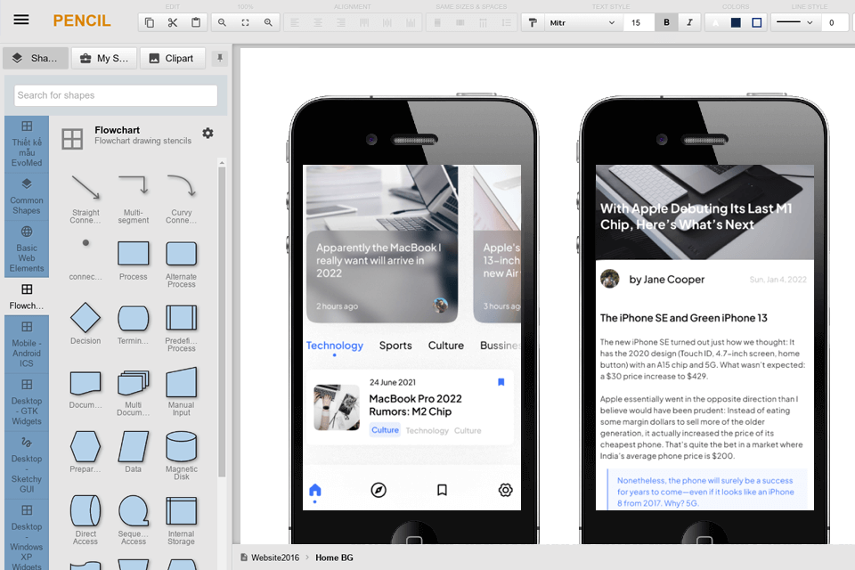 pencil project figma alternative interface