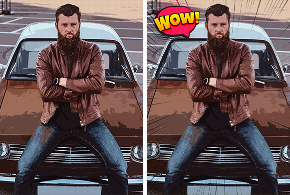 skica s peresom photoshop akcija