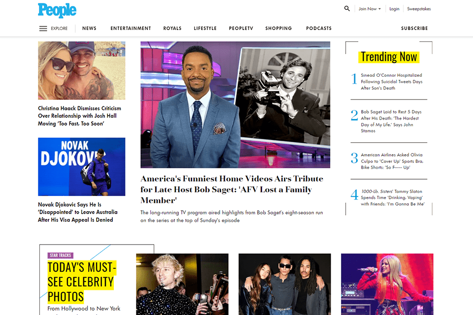 people entertainment blog